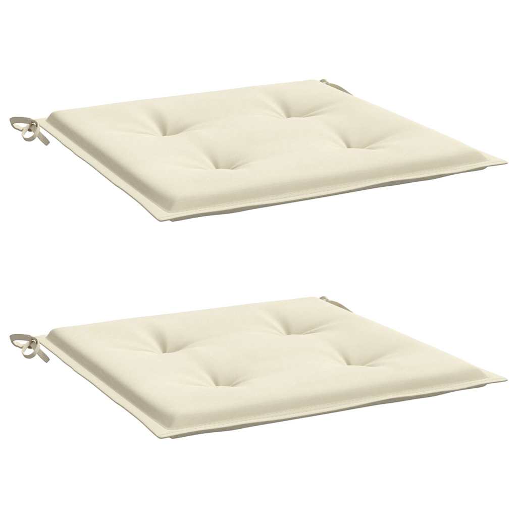 vidaXL Tuinstoelkussens 2 st 50x50x3 cm oxford stof crèmekleurig, foto 4
