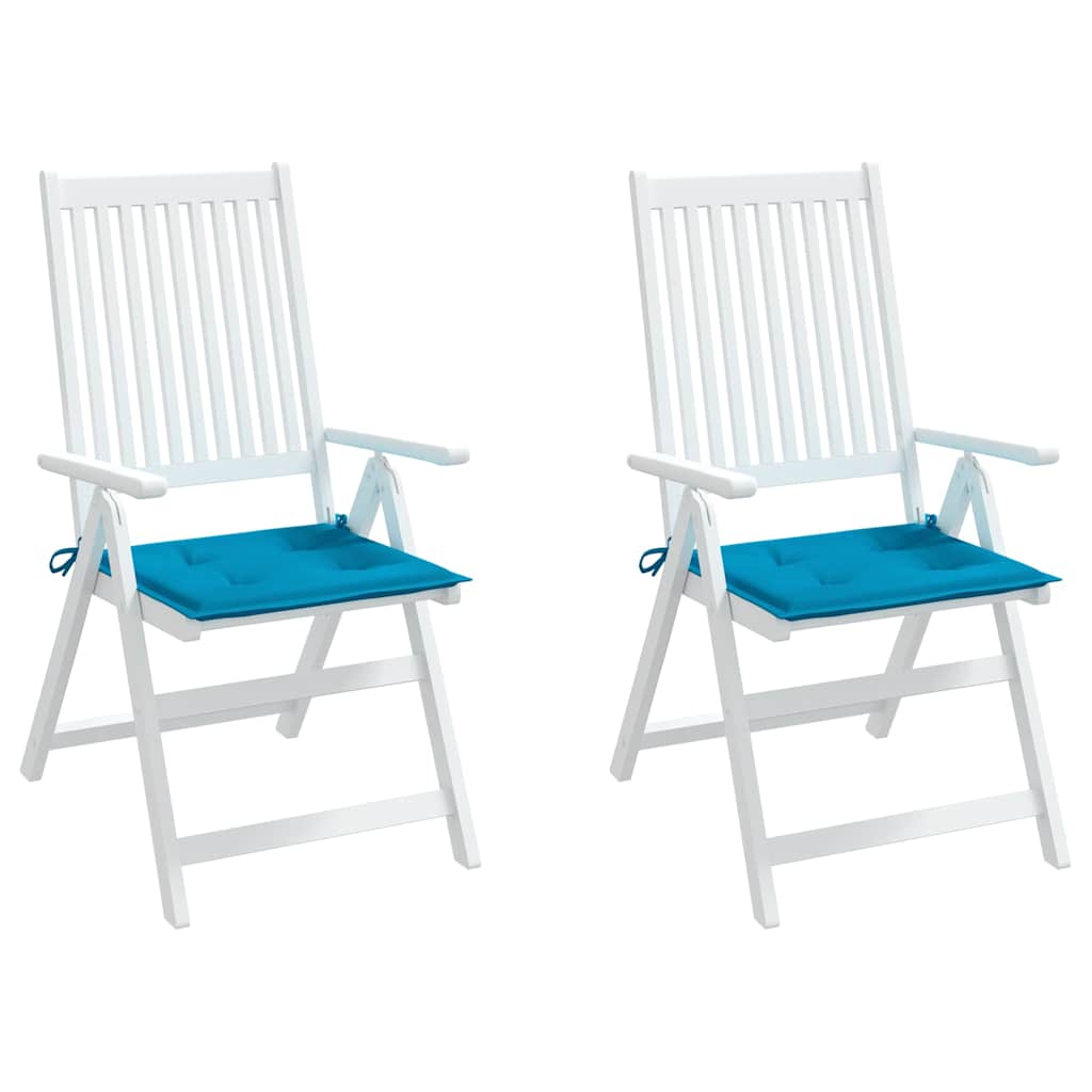 vidaXL Tuinstoelkussens 2 st 50x50x3 cm stof blauw, foto 2