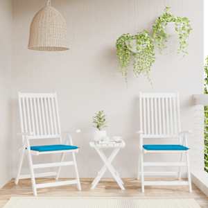 Podušky na zahradní židli 2 ks modré 50x50x4 cm látka oxford - obrázek 1