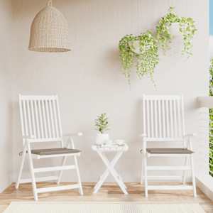 Podušky na zahradní židli 2 ks taupe 50x50x4 cm látka oxford - obrázek 1