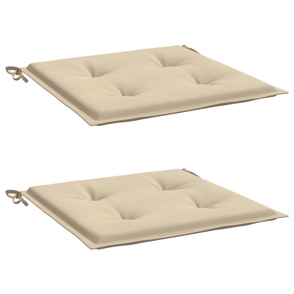 

vidaXL Tuinstoelkussens 2 st 50x50x3 cm beige