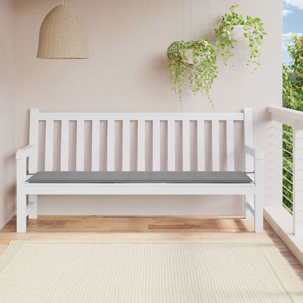 Hynde til havebænk 200 × 50 × 4 cm i oxfordstof - grå