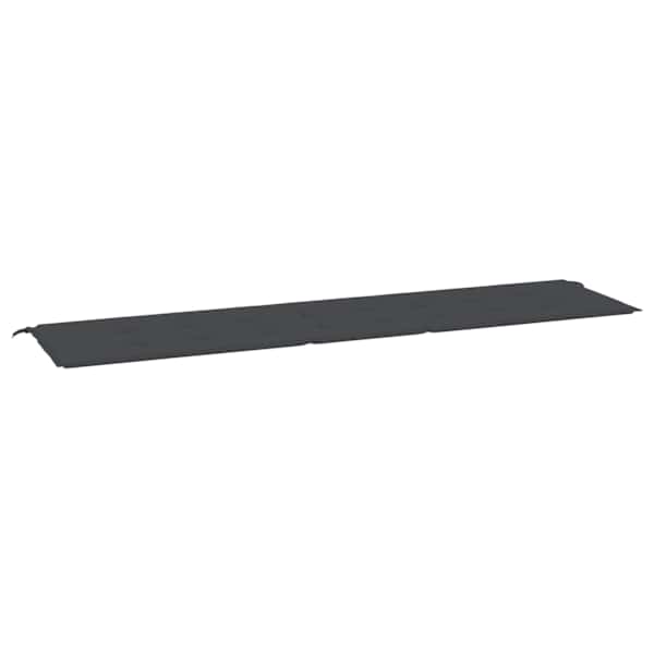 vidaXL aiatooli istmepadi must 200x50x3 cm kangas