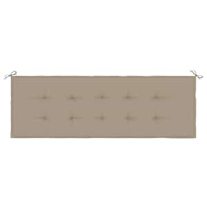 Poduška na zahradní lavici taupe 150x50x3 cm oxfordská látka - obrázek 4