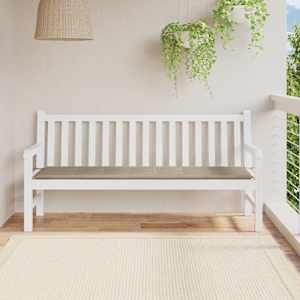 Poduška na zahradní lavici taupe 180x50x3 cm oxfordská látka - obrázek 1