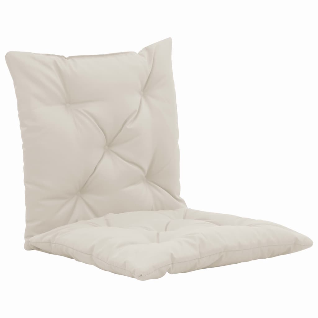 vidaXL Coussins de chaise pivotante 2 pcs Crème 50 cm Tissu