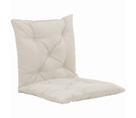 vidaXL Supamos kėdės pagalvėlės, 2vnt., kreminės, 50cm, audinys