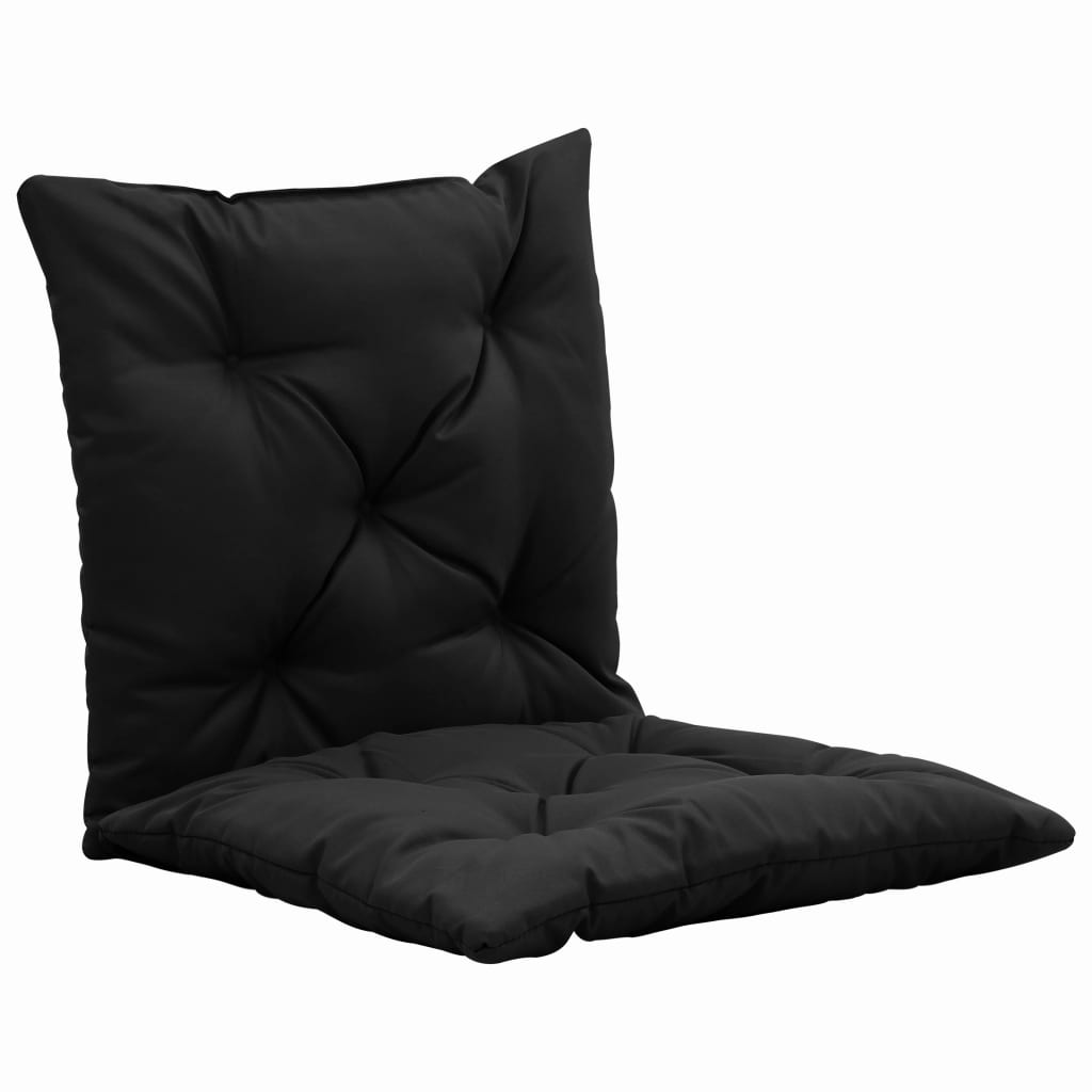 vidaXL Coussins de chaise pivotante 2 pcs Noir 50 cm Tissu