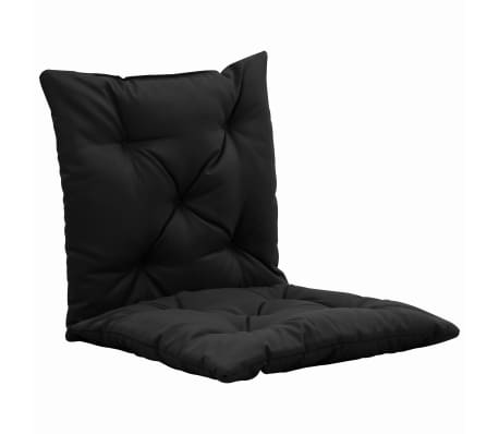 vidaXL Coussins de chaise pivotante 2 pcs Noir 50 cm Tissu