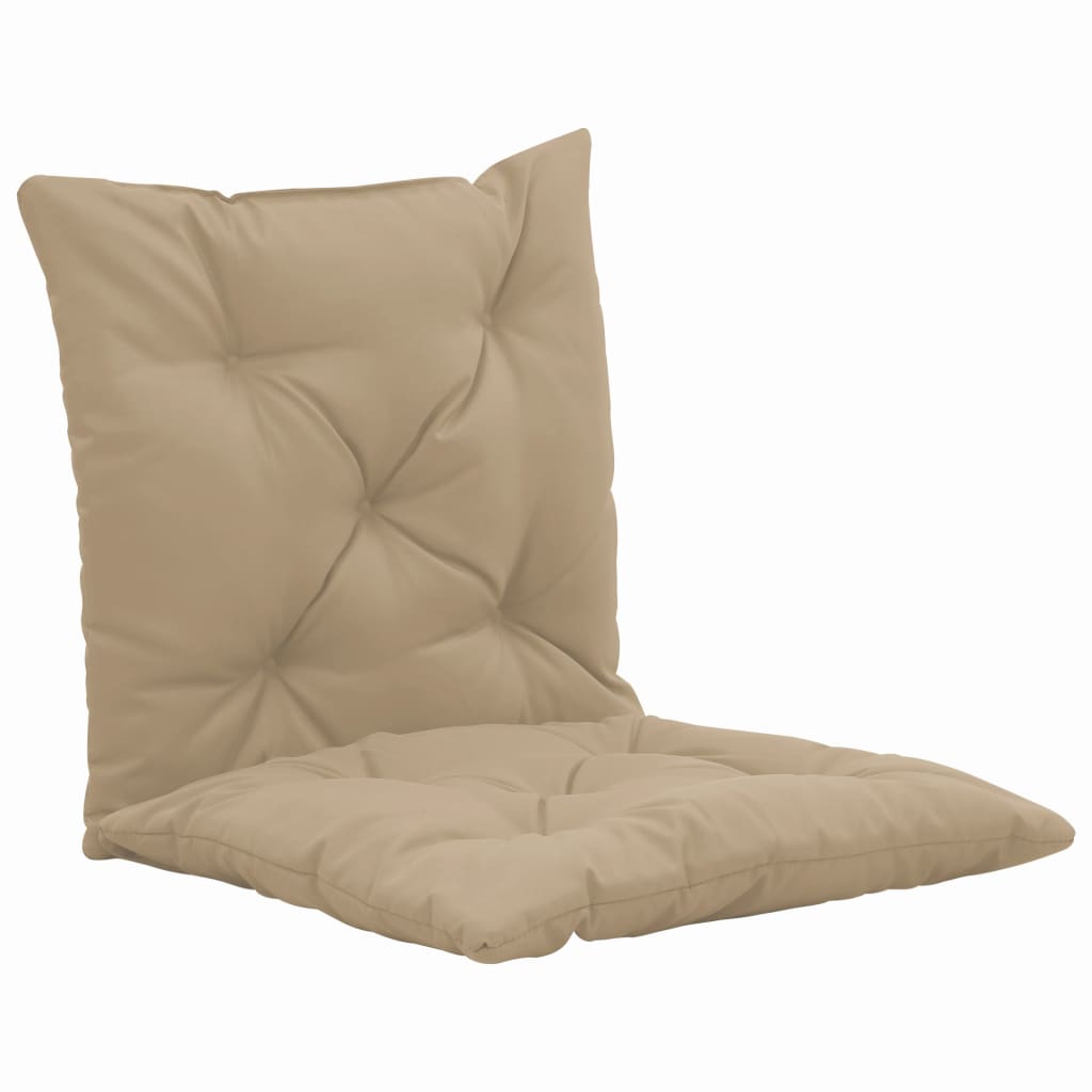 vidaXL Coussins de chaise pivotante 2 pcs Beige 50 cm Tissu