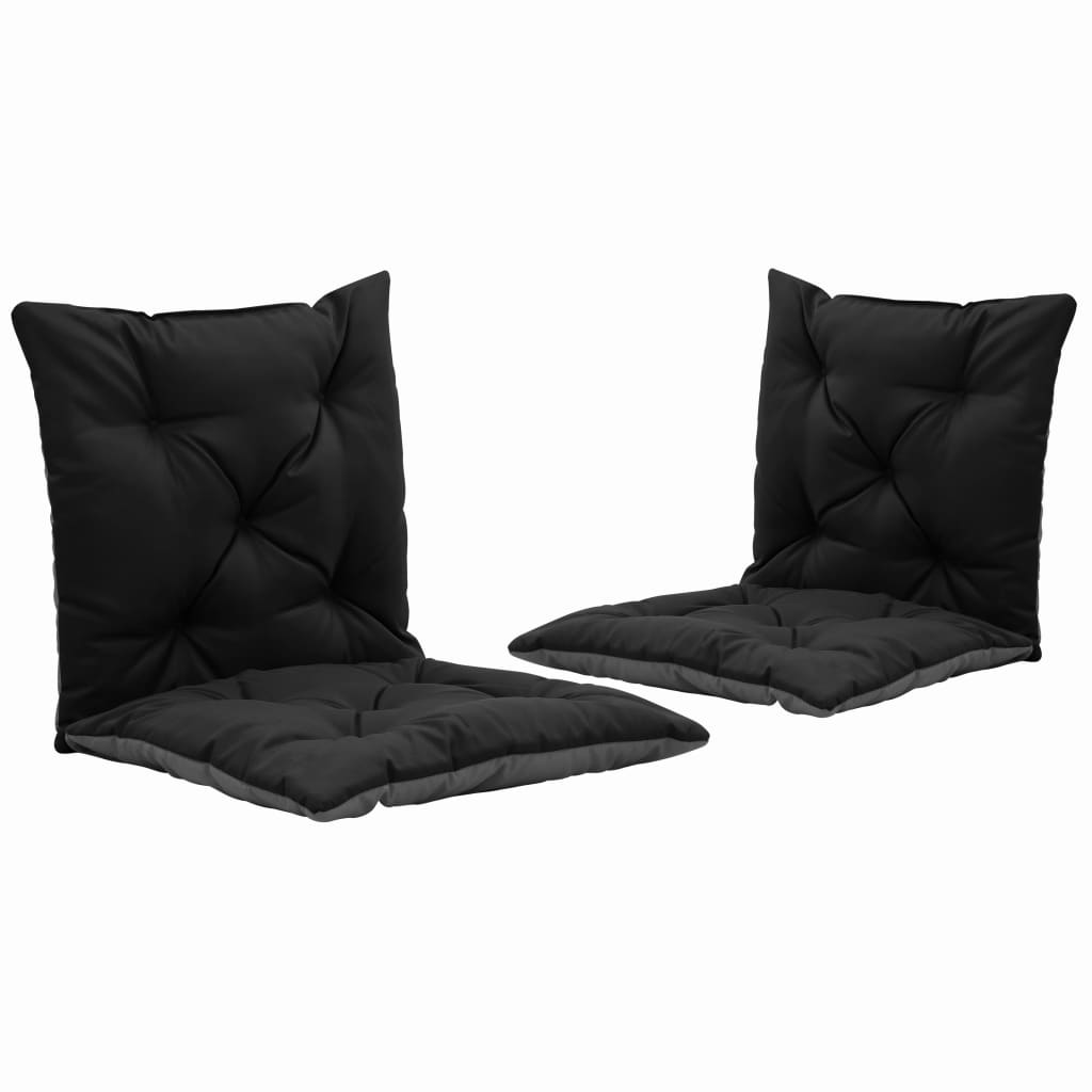 Podušky pro závěsné houpací křeslo 2 ks černo-šedé 50 cm textil