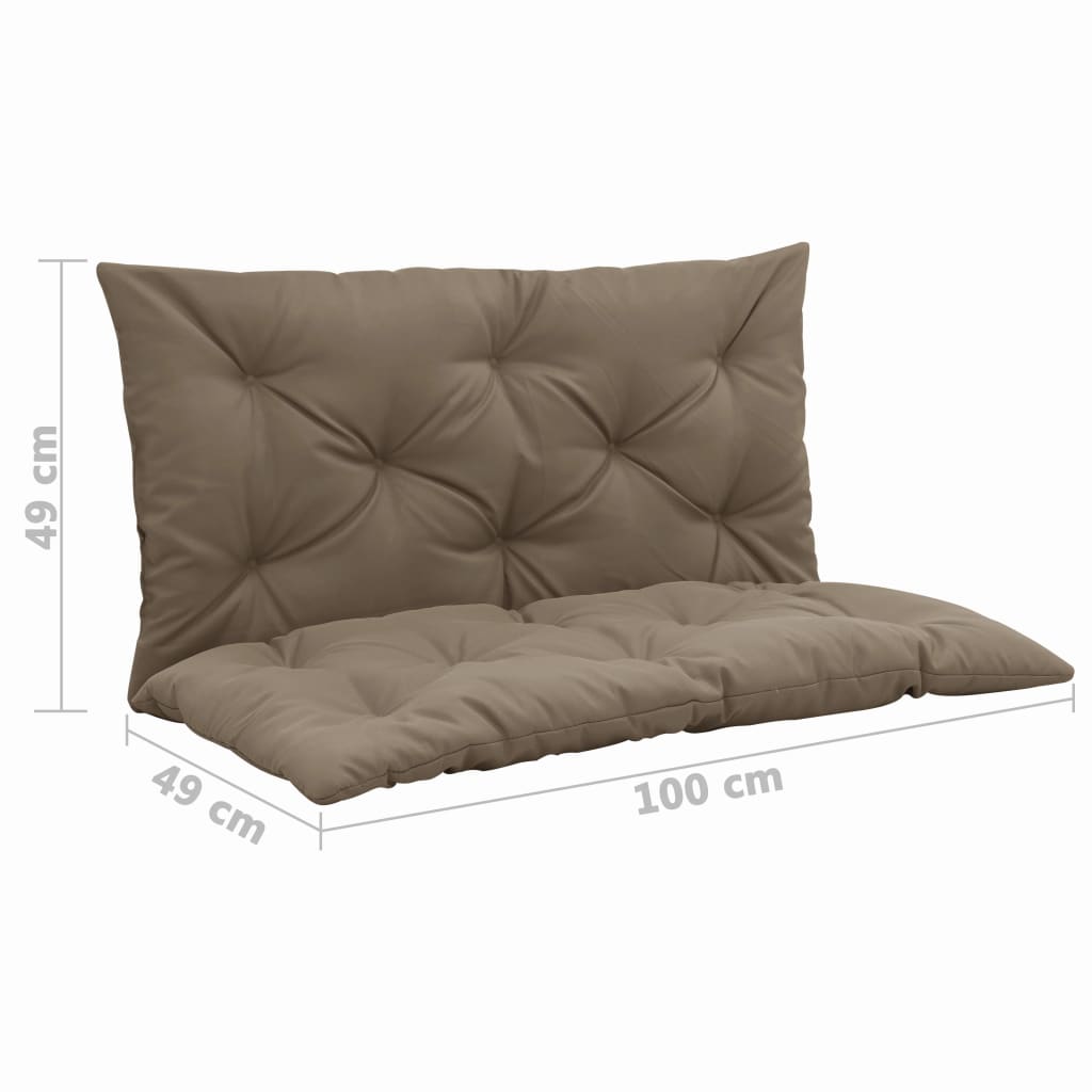 Pernă pentru balansoar, gri taupe, 100 cm, material textil