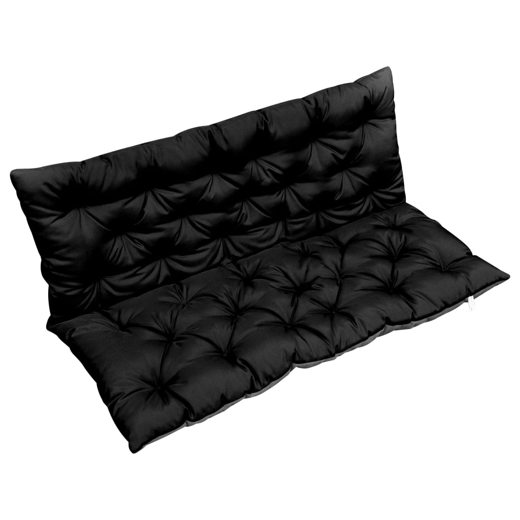 vidaXL Pernă pentru balansoar, negru și gri, 120 cm, material textil 