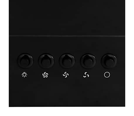 hotte murale 60cm, acier inoxydable, verre noir, extra silencieuse, /éclairage LED, 4 niveaux, commande tactile, arr/êt automatique KKT KOLBE BICOLORE606S Hotte aspirante