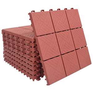 Dlažba na terasu 10 pcs Červená 30,5 x 30,5 x 2,2 cm - obrázek 2