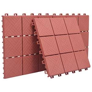 Dlažba na terasu 10 pcs Červená 30,5 x 30,5 x 2,2 cm - obrázek 3