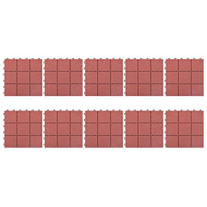 Dlažba na terasu 10 pcs Červená 30,5 x 30,5 x 2,2 cm - obrázek 5