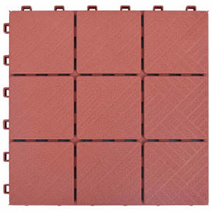 Dlažba na terasu 10 pcs Červená 30,5 x 30,5 x 2,2 cm - obrázek 6