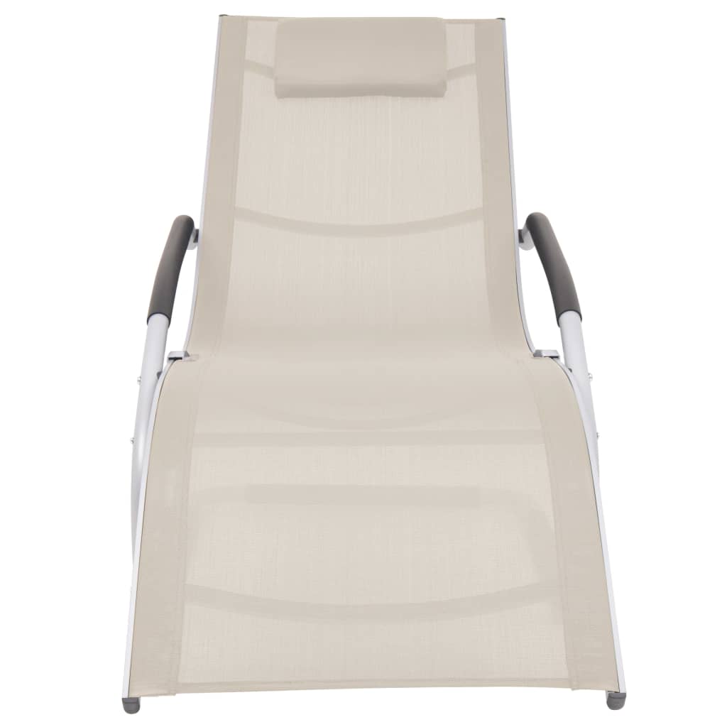 Patio Lounge Chair Outdoor Chaise Lounge Chair Deckchair Textilene vidaXL - Picture 11 of 24