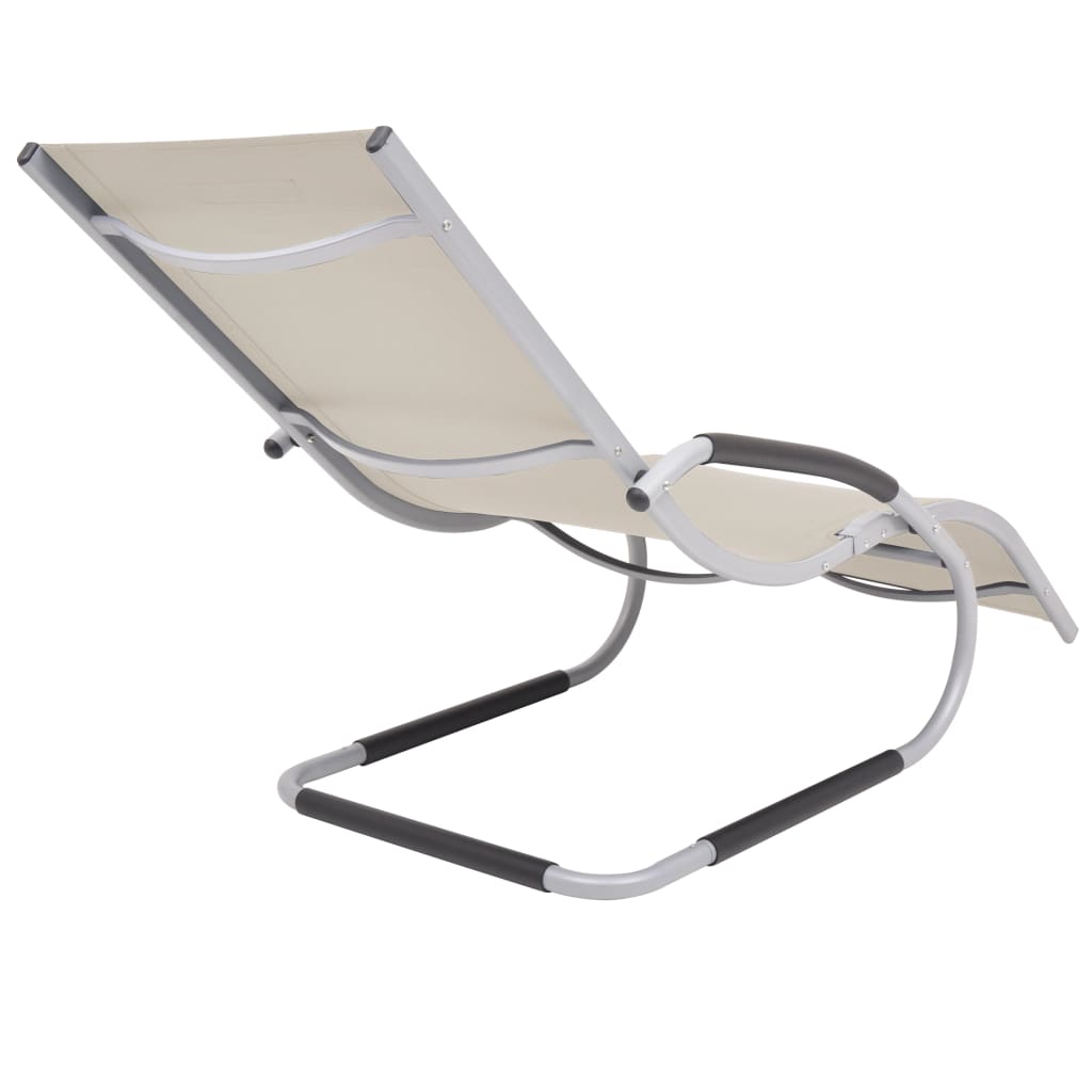 Patio Lounge Chair Outdoor Chaise Lounge Chair Deckchair Textilene vidaXL - Picture 15 of 24
