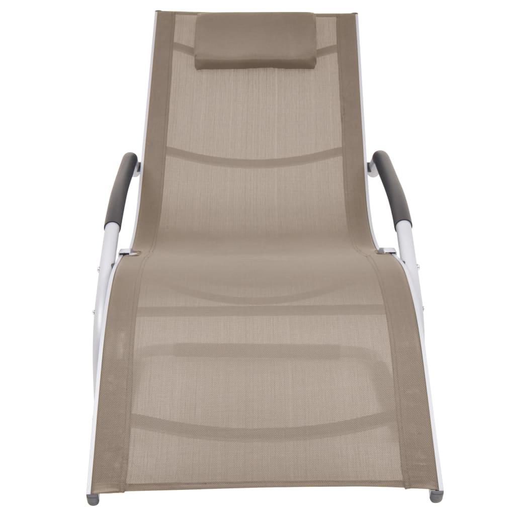 Patio Lounge Chair Outdoor Chaise Lounge Chair Deckchair Textilene vidaXL - Picture 18 of 24