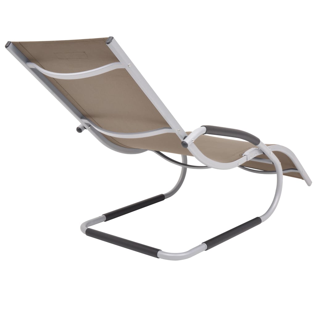 Patio Lounge Chair Outdoor Chaise Lounge Chair Deckchair Textilene vidaXL - Picture 22 of 24