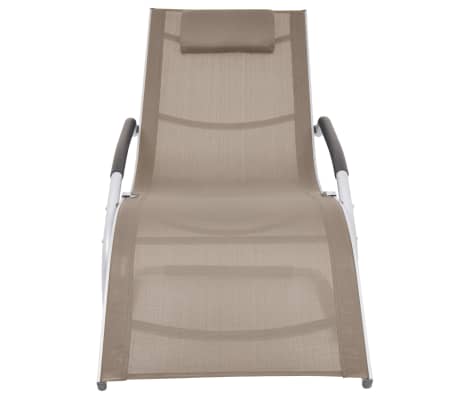 vidaXL Sonnenliege mit Kissen Aluminium und Textilene Taupe