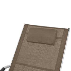 Zahradní lehátko s polštářem hliník a textilen taupe - obrázek 5