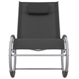 vidaXL Vrtna stolica za ljuljanje od tekstilena crna