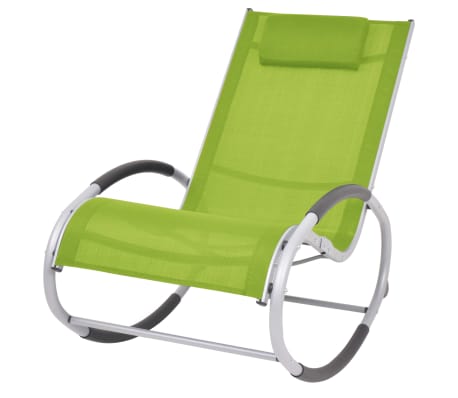 vidaXL Garden Schaukelstuhl Grün Textilene vidaXL Garden Schaukelstuhl Grün Textilene