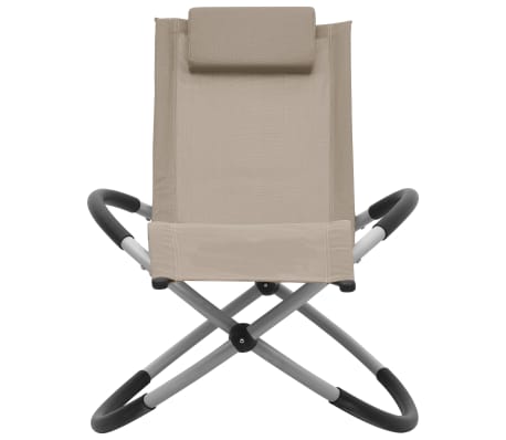 vidaXL Tumbona para ni&ntilde;os acero gris taup&eacute;