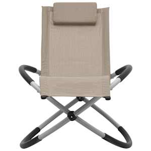 vidaXL Tumbona para ni&ntilde;os acero gris taup&eacute;
