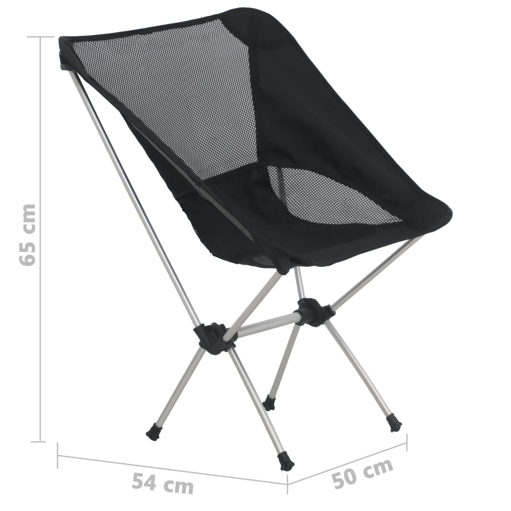 2x Folding Camping Chairs With Carry Bag 54x50x65 Cm Aluminium VidaXL 20 width=274