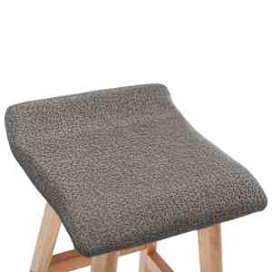 Barová židle tmavě šedá textil - obrázek 5