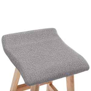 Barová židle světle šedá textil - obrázek 5