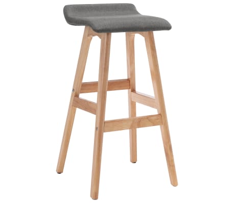 vidaXL Tabourets de bar lot de 2 gris foncé tissu