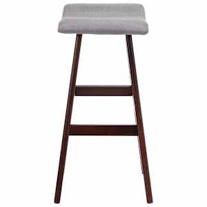 vidaXL バースツール ライトグレー 布製