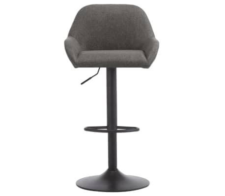 vidaXL Baro kėdė su porankiais, tamsiai pilkos spalvos, audinys