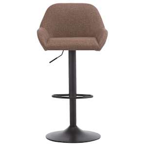 vidaXL Baro kėdė su porankiais, taupe spalvos, audinys