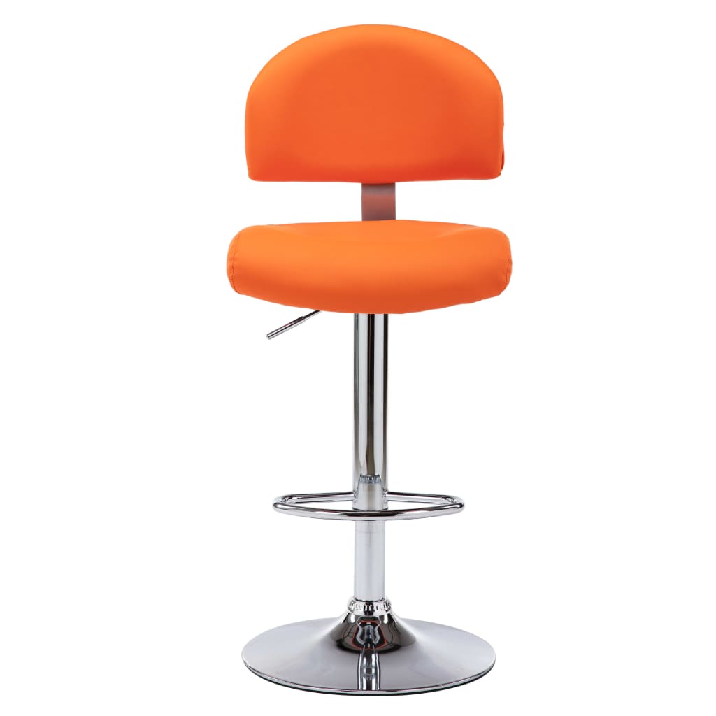 vidaXL Barski stolac od umjetne kože narančasti