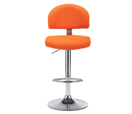 vidaXL Barski stolac od umjetne kože narančasti