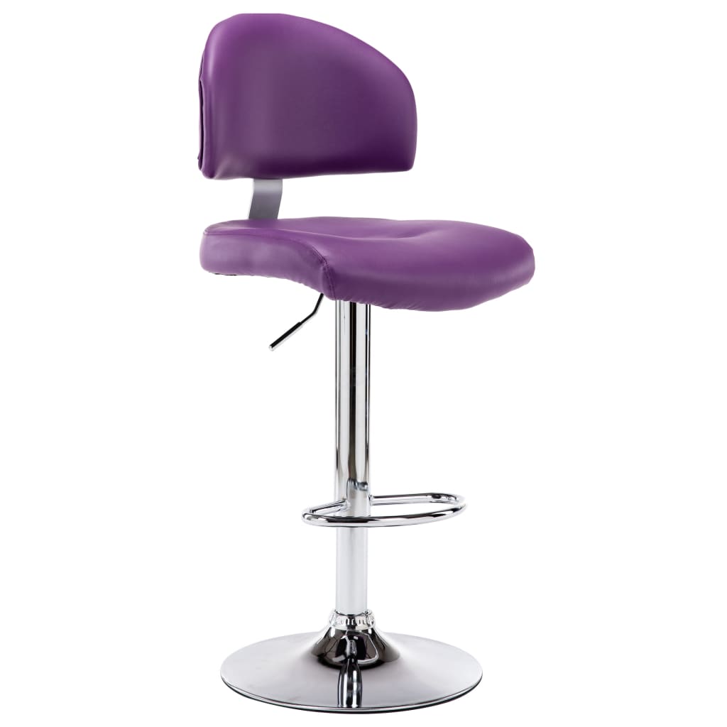 vidaXL Scaun de bar, violet, piele ecologică