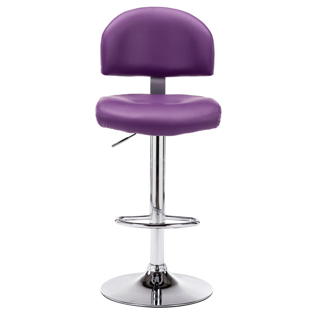 vidaXL Barski stolček vijolično umetno usnje