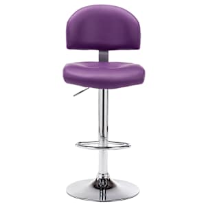 vidaXL Taburete de cocina de cuero sint&eacute;tico morado