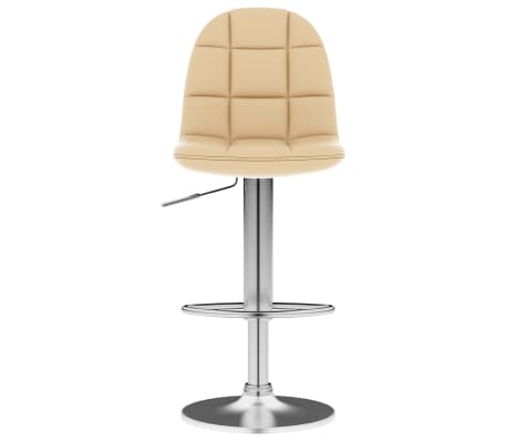 vidaXL Baro taburetė, kreminės spalvos, dirbtinė oda