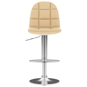 vidaXL Baro taburetė, kreminės spalvos, dirbtinė oda
