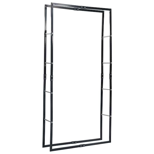 vidaXL k&uuml;ttepuude rest, must, 100 x 25 x 200 cm, teras
