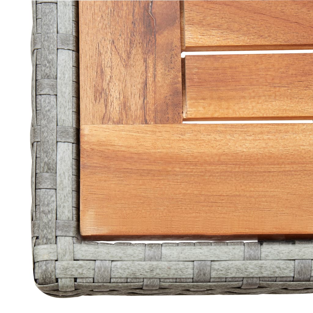 Set mobilier de exterior 9 piese antracit poliratan și acacia