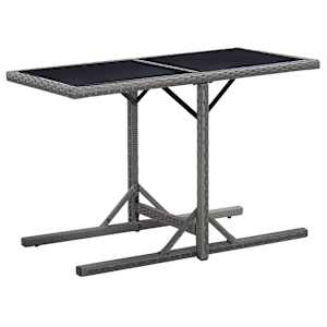 3dílný bistro set s poduškami polyratan šedý - obrázek 3