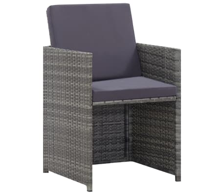 vidaXL Ensemble &agrave; manger d'ext&eacute;rieur avec coussins 9pcs r&eacute;sine tress&eacute;e